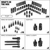 3/8-in & 1/2-in Drive Professional Grade Impact Socket Set, 83-pc, CRMO E4I6 - product image 4