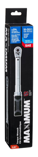 3/8-in Drive Torque Wrench, 50-250 in-lbs B5V9 - product image 7