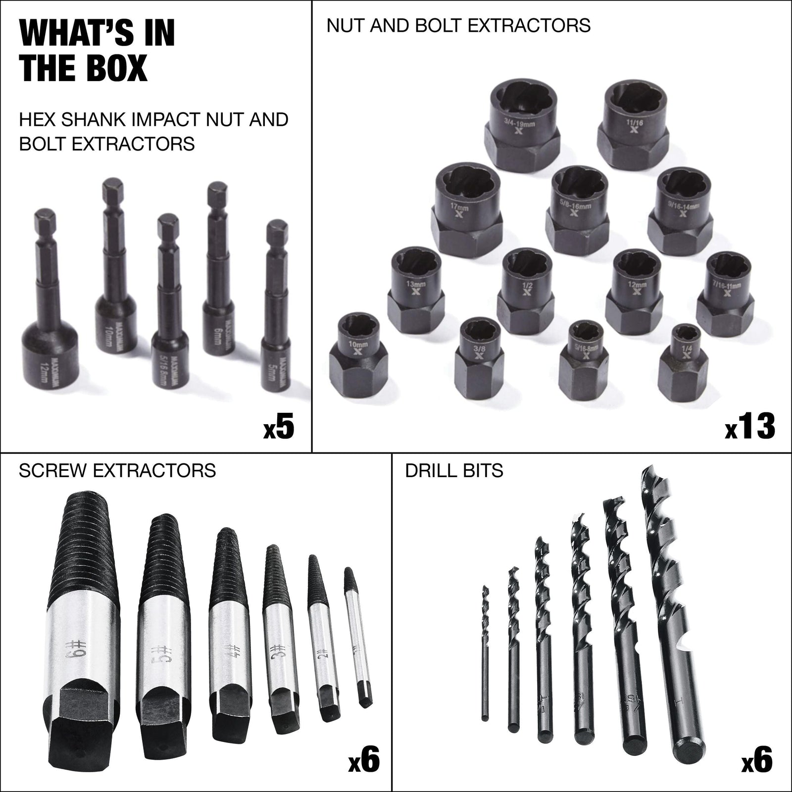 Bolt Remover Set, 30-pc, SAE/Metric C6N9 - product image 5