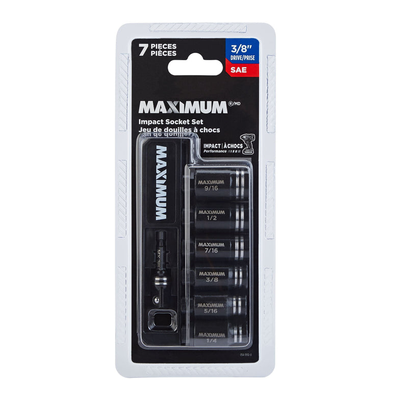 Impact Driver Socket Set, SAE, 7-pc F0M1