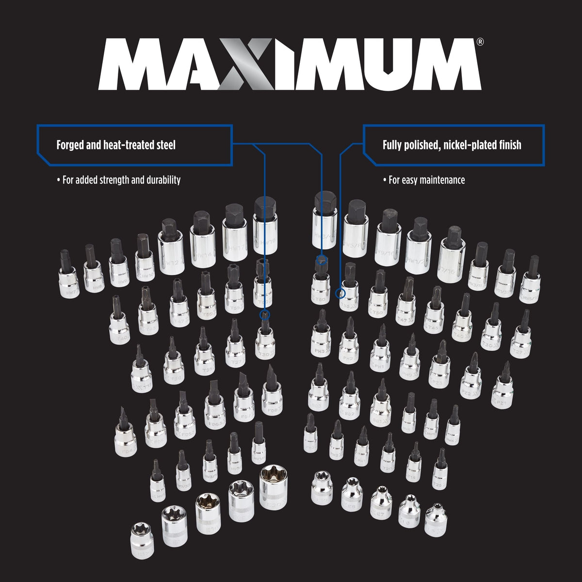 Professional Grade Bit Socket Set, 75-pc G7I0 - product image 2