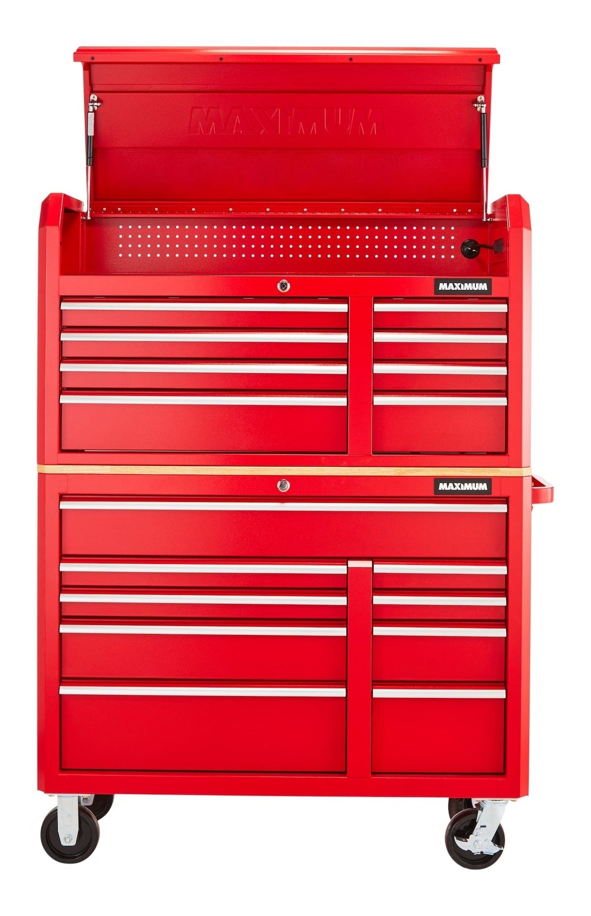 Tool Storage Cabinet, Built-In Power Bar with USB, 9-Drawer, 47-in, Red E4M2 - product image 6