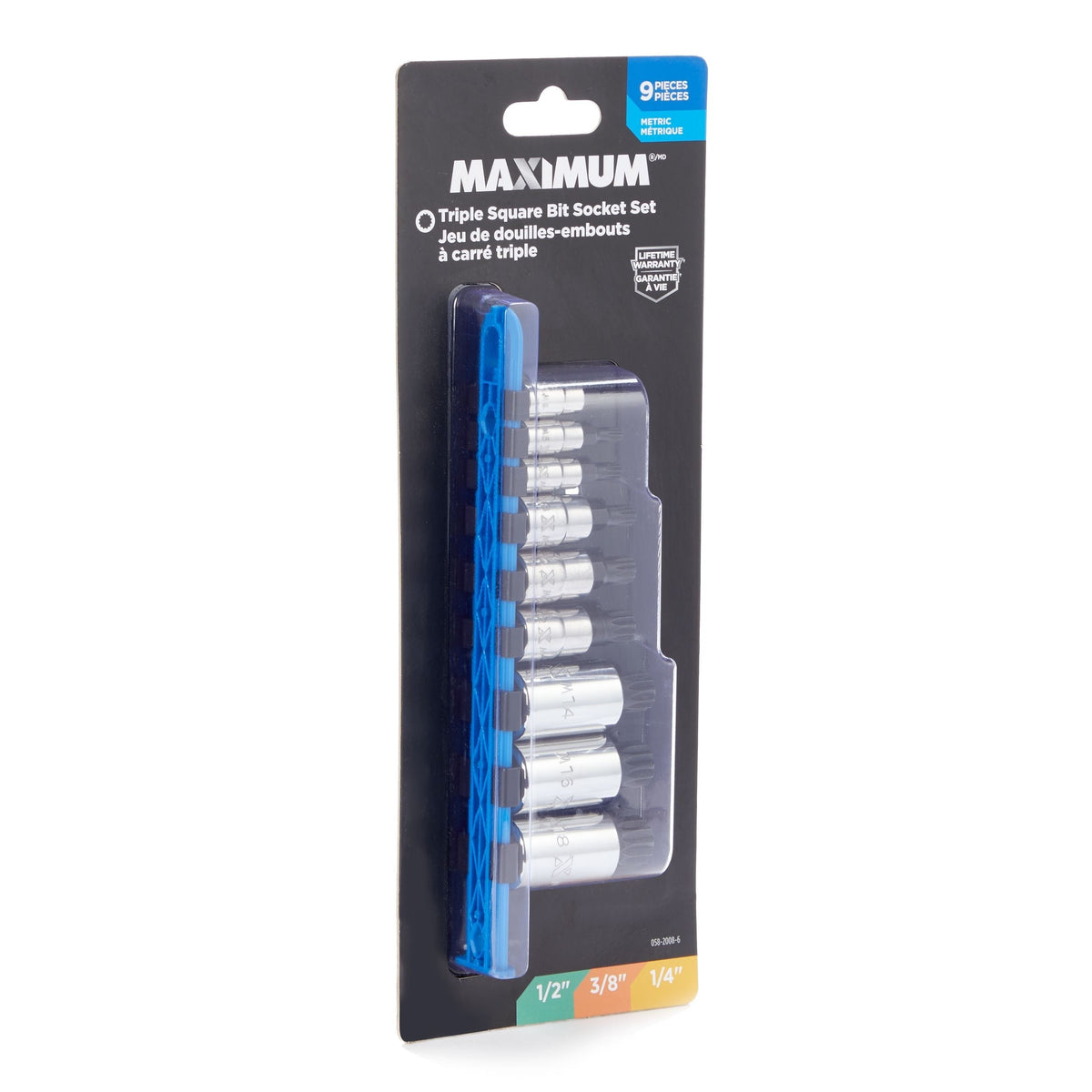 Triple Square Socket Set, Polished Nickel Plating, 9-pc T0I4 - product image 2