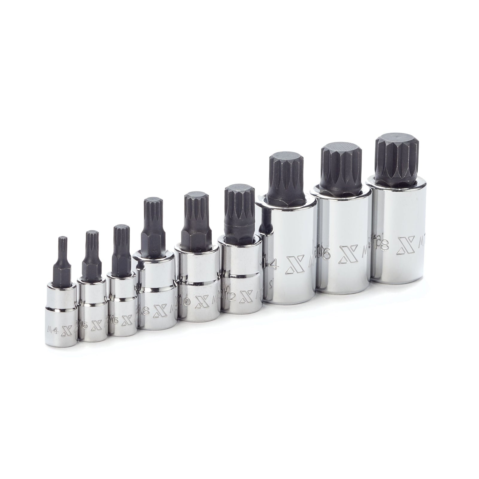 Triple Square Socket Set, Polished Nickel Plating, 9-pc T0I4 - product image 7