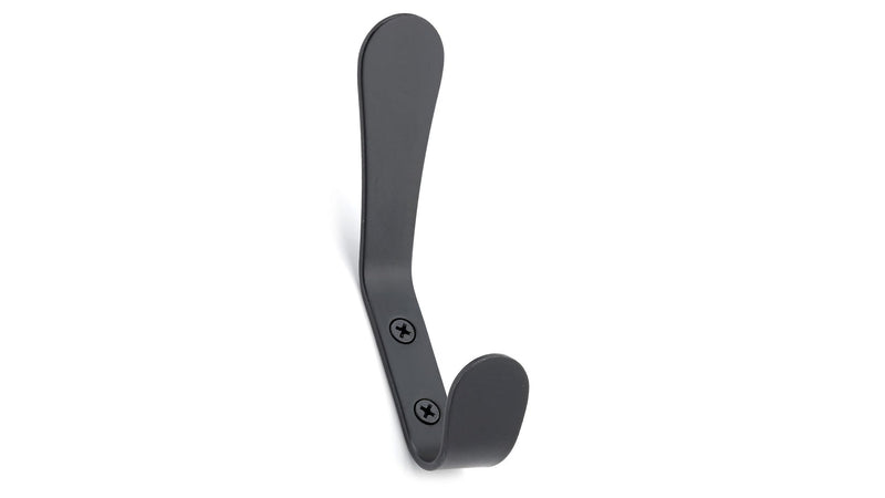 Utility Double Hook, Matte Black P8Z2
