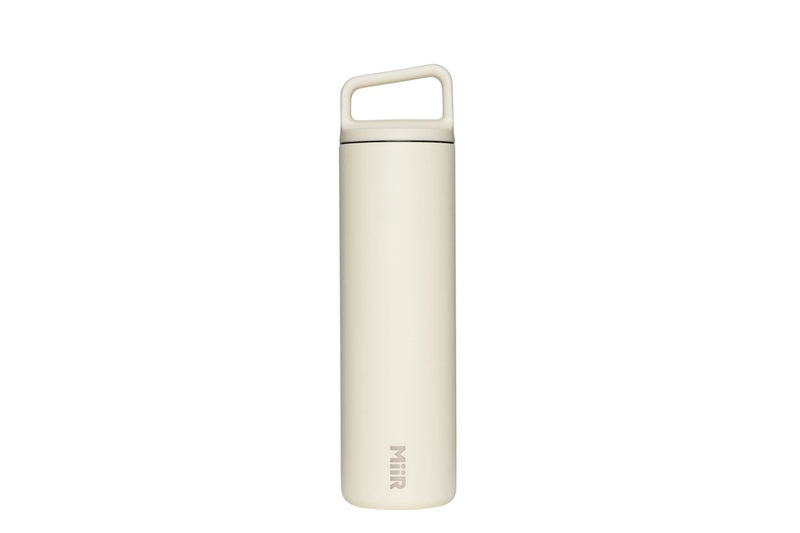 Wide Mouth Stainless Steel Insulated Travel Water Bottle, Sandstone White, 20-oz F6I2
