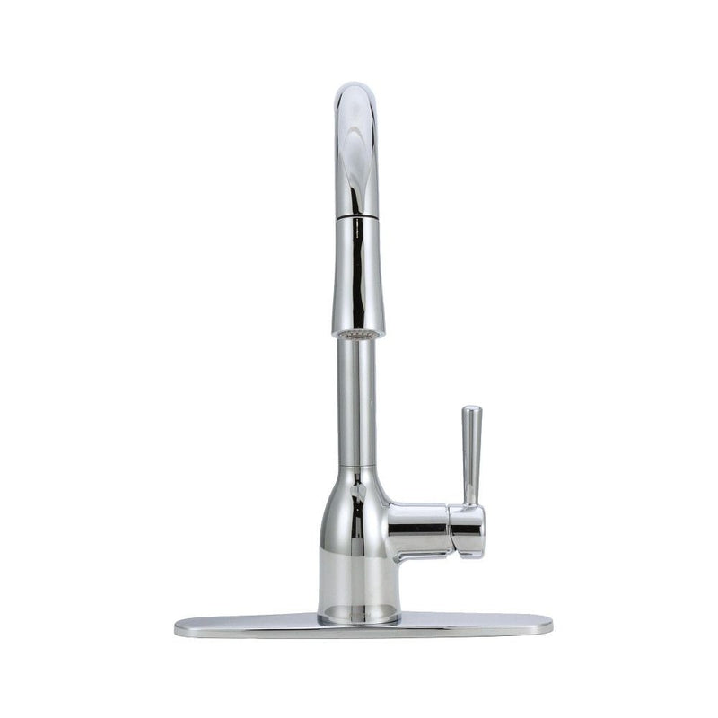 Adler Single Handle Pull-Down Kitchen Faucet, Chrome B6P1