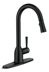 Adler Single Handle Pull-Down Kitchen Faucet, Matte Black K0W3 - product image 1