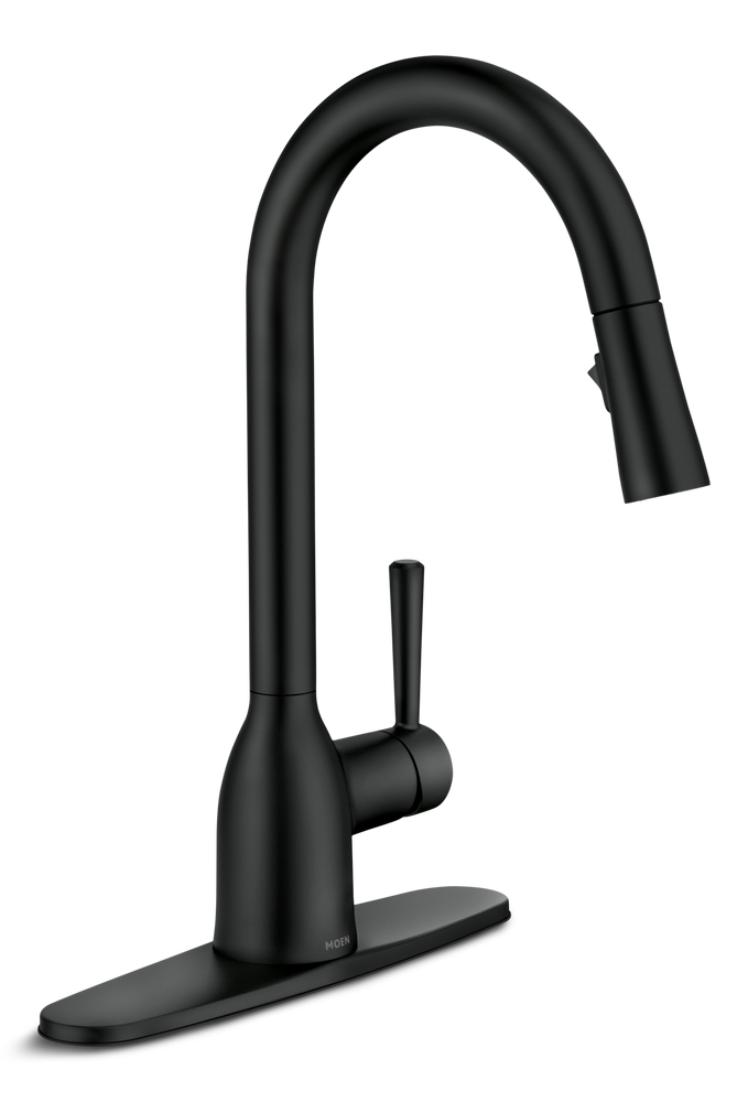 Adler Single Handle Pull-Down Kitchen Faucet, Matte Black K0W3