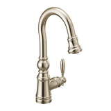 Weymouth Single Handle High Arc Pull Down Sprayer Kitchen Faucet with Power Clean, Polished Nickel Y3V5 - product image 1