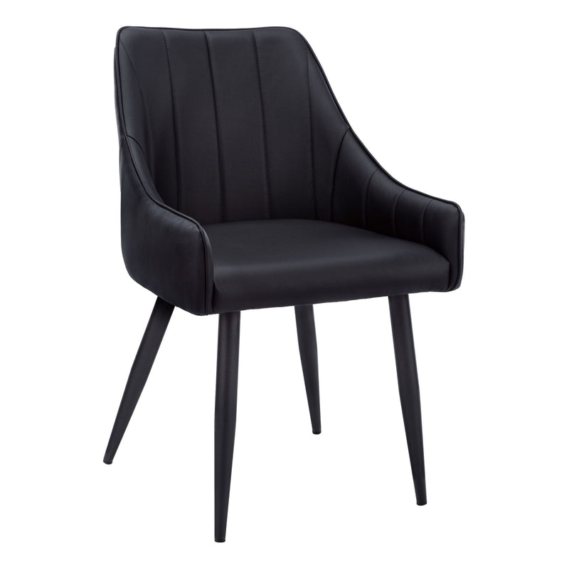 Tufted Leather Look Dining Chair Set, 2-pc X3K7