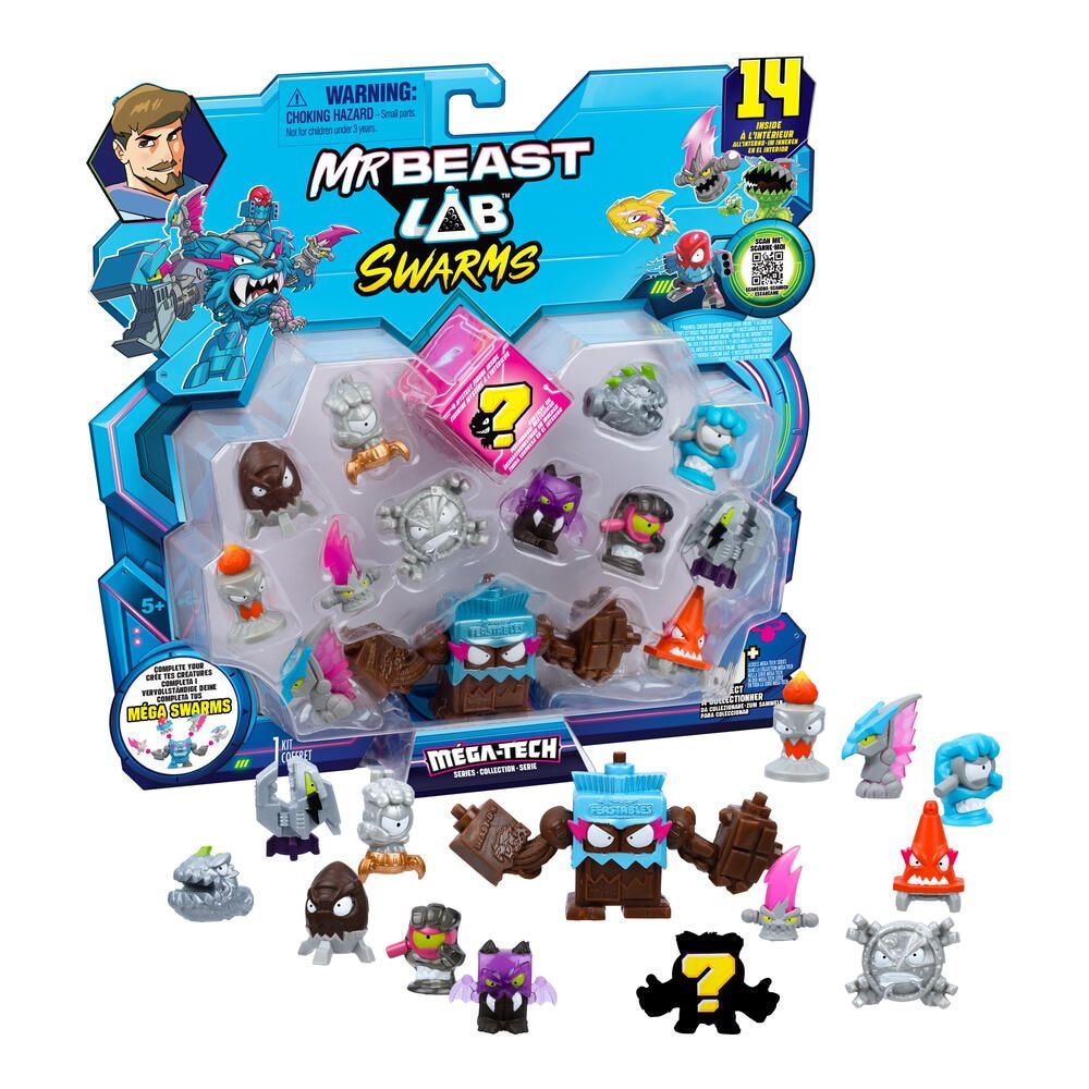 Mr. Beast Lab Swarms Hyper Fusion Series Mega Lab Pack, 14-pc, Assorted Figures K3O5 - product image 1