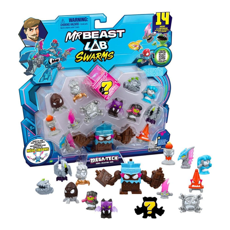 Mr. Beast Lab Swarms Hyper Fusion Series Mega Lab Pack, 14-pc, Assorted Figures K3O5