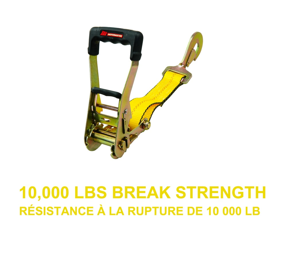 10,000-lb Commercial Ratchet Tie Down Straps, with Snap Hook, 2-in x 8-ft E0I1 - product image 4