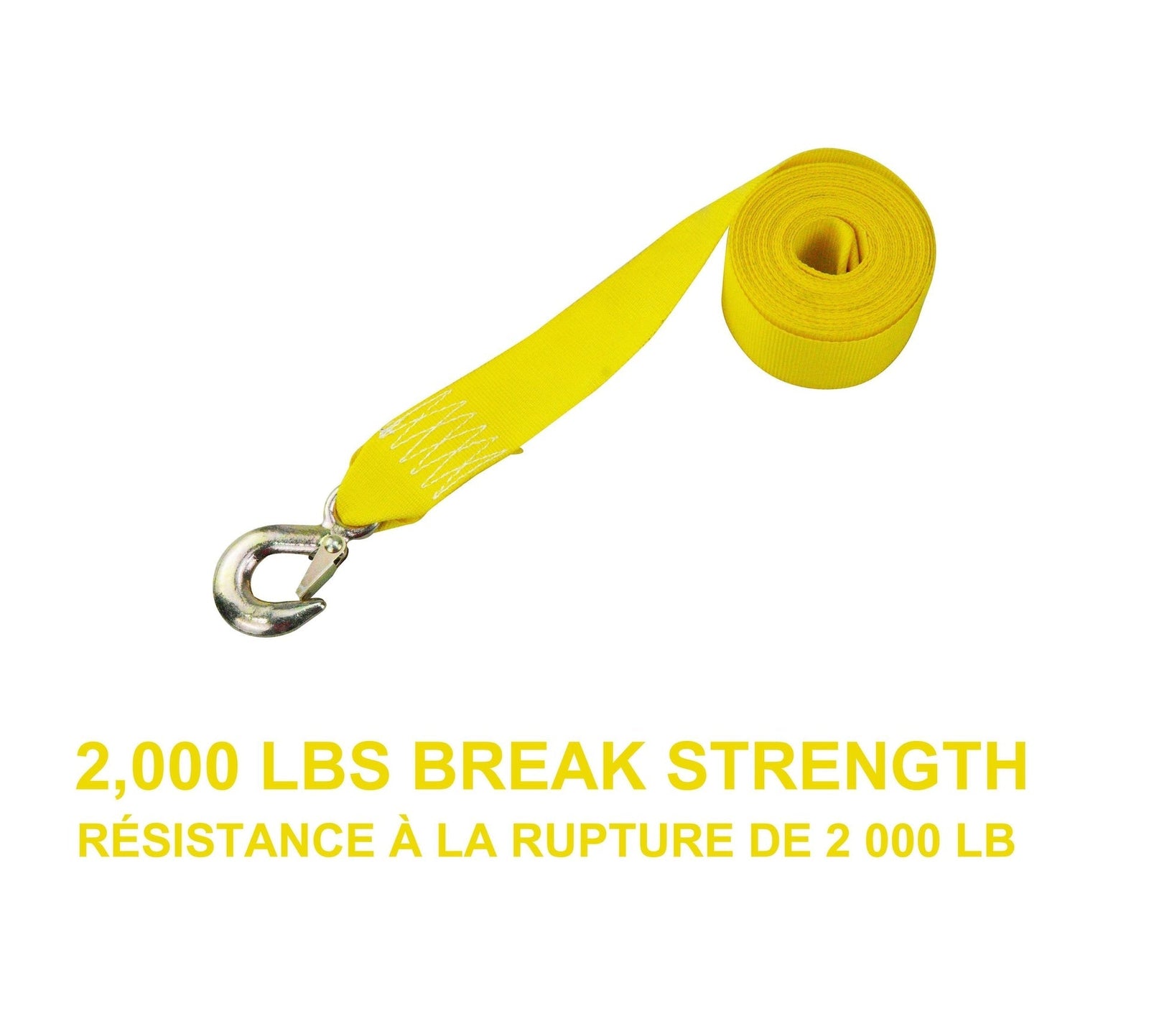 2,000-lb ATV Tow Strap with Hook, 2-in x 20-ft Z0L6 - product image 3