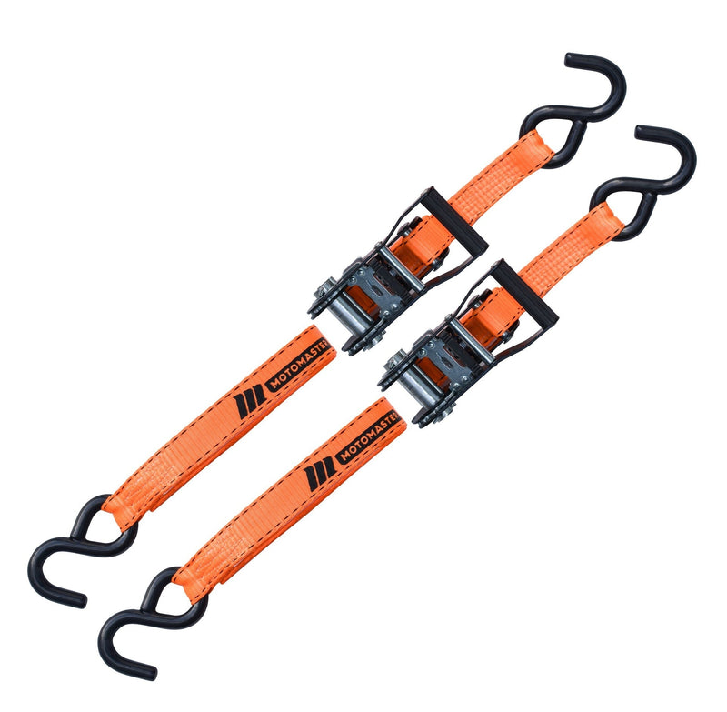 3,000-lb Heavy Duty Ratchet Tie Down Strap, Non-Padded, 1-in x 10-ft, 2-pk R4O9