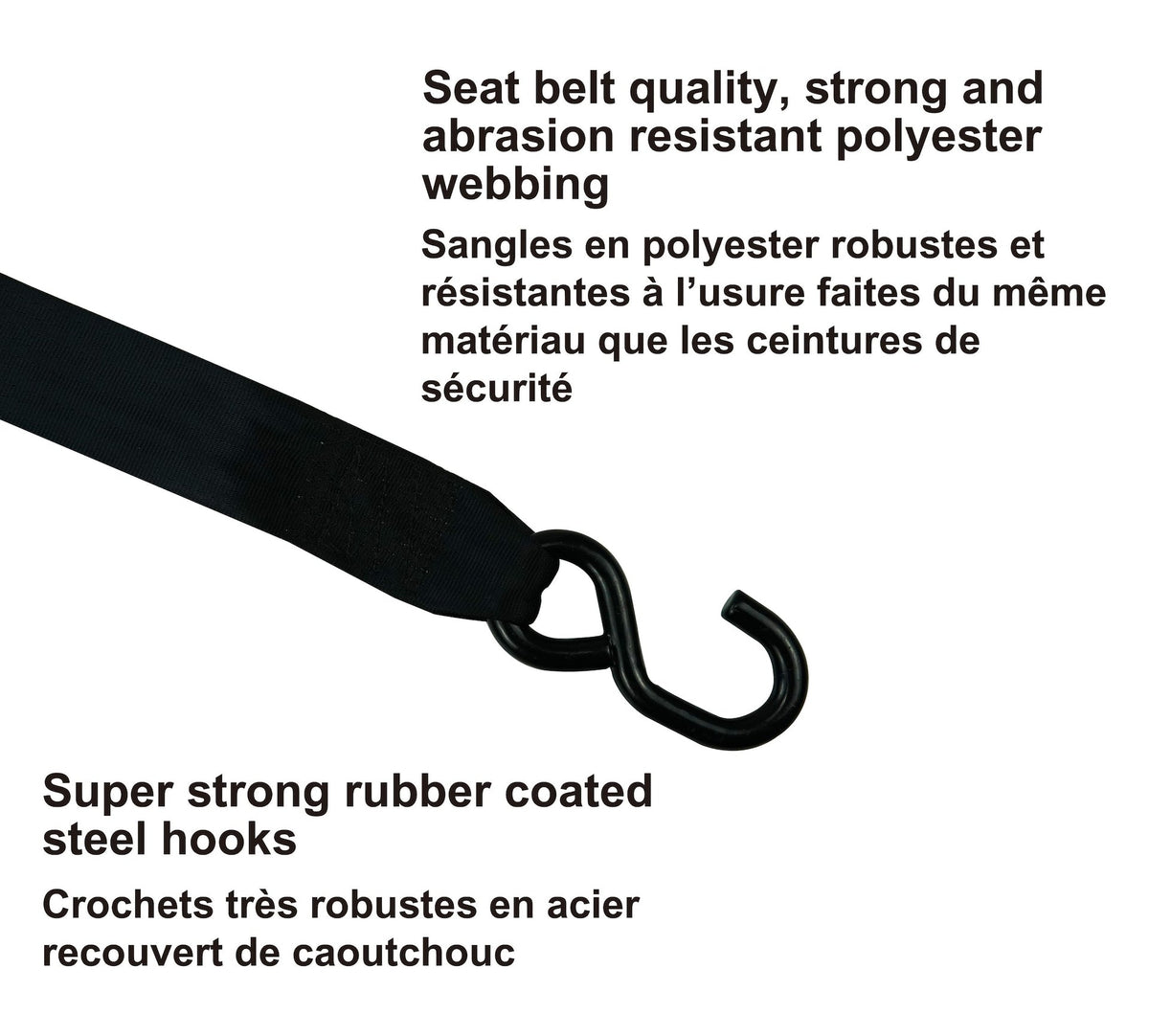 3,300-lb Retractable Transom Tie Down Strap, 2-in x 43-in, 2-pk W0S7 - product image 3