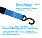 3,600-lb Heavy Duty Ratchet Tie Down Strap, Assorted Sizes, 4-pk L4R5 - product image 3
