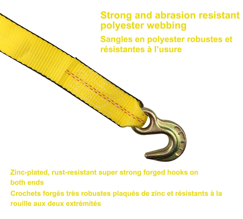 9,000-lb Tow Strap with Rust-Resistant Hooks, 2-in x 20-ft G7Y9 - product image 2