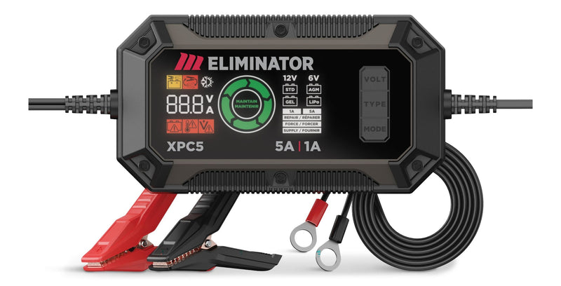 Eliminator Precision Series XPC5 Smart Battery Charger/Maintainer/Desulphator, 5/1-Amp, 6V/12V D1G4
