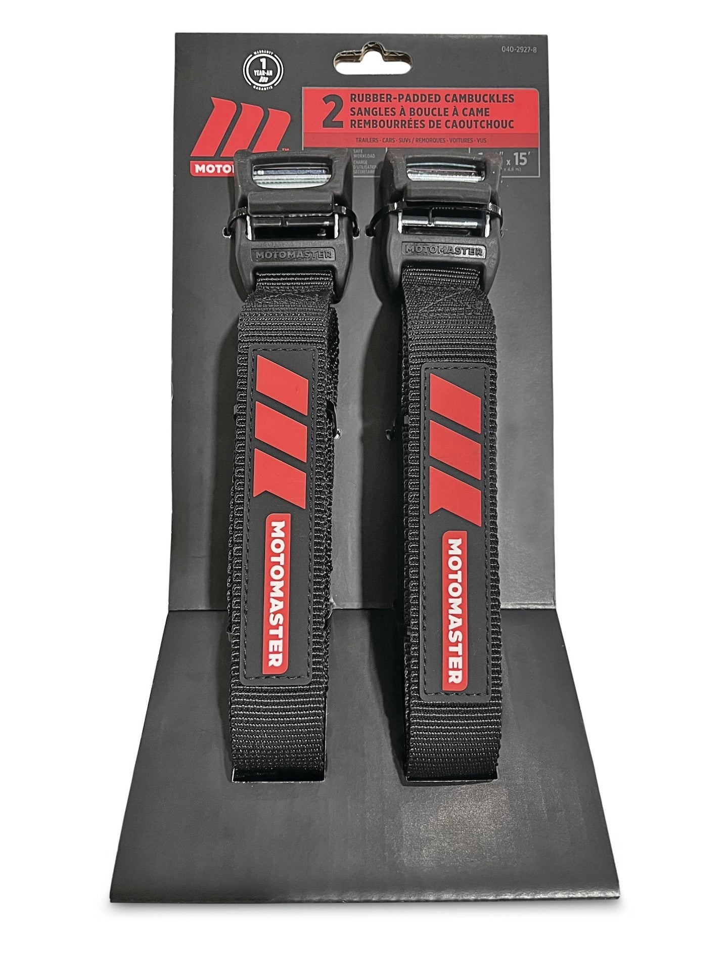Rubber Padded Cam Buckle Tie Down Straps, 2-pk A4Q7 - product image 1