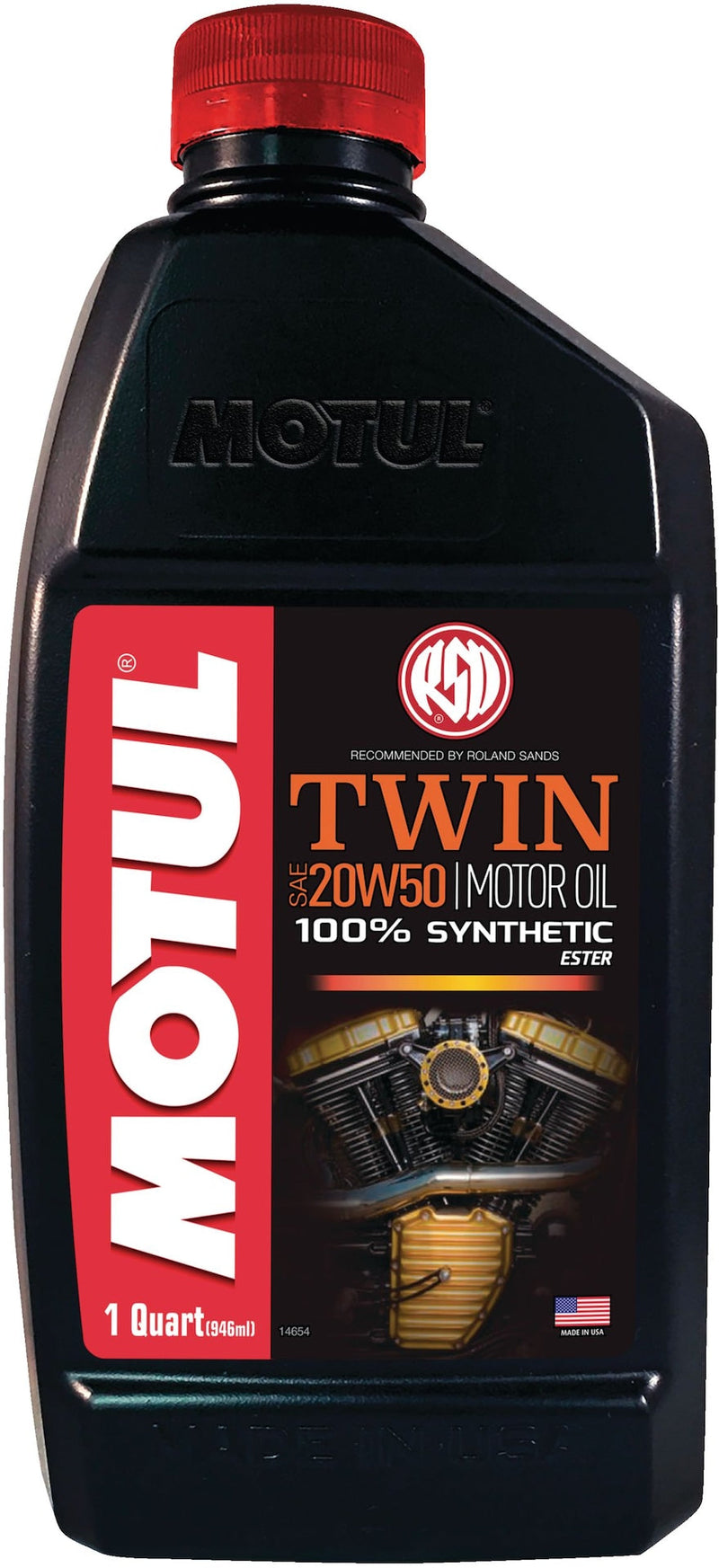 Twin Synthetic Motorcycle Motor Oil 20W50, 946-mL T5K1