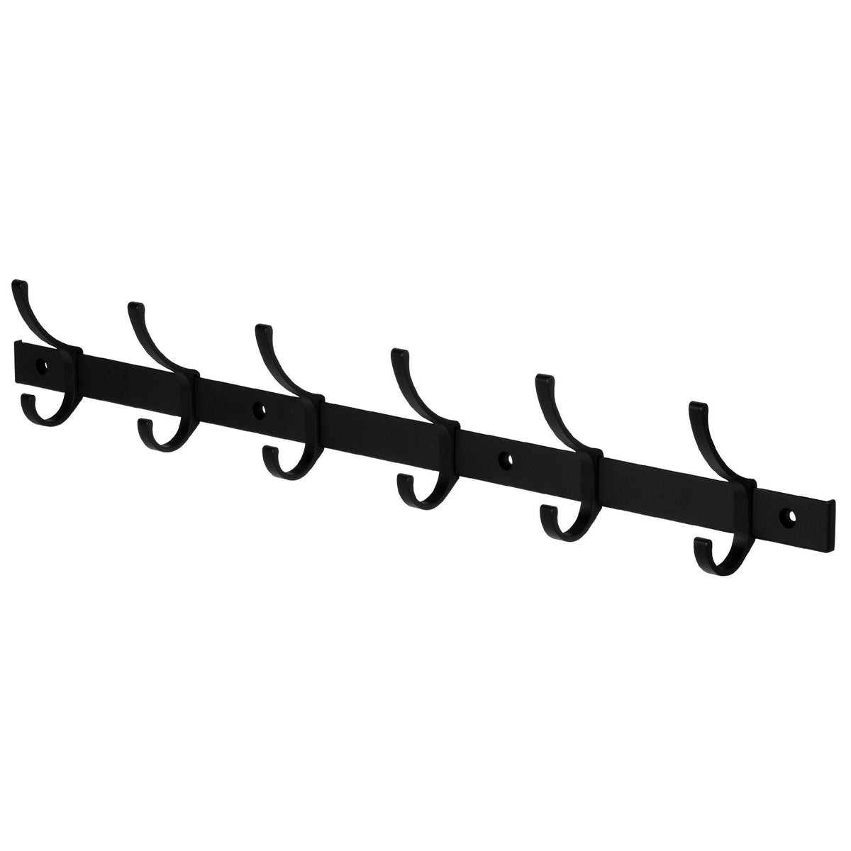 26.4" Aluminum Wall 6 Hook, Black N2Y2 - product image 1