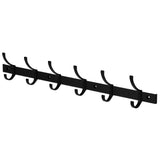 26.4" Aluminum Wall 6 Hook, Black H1N4 - product image 1