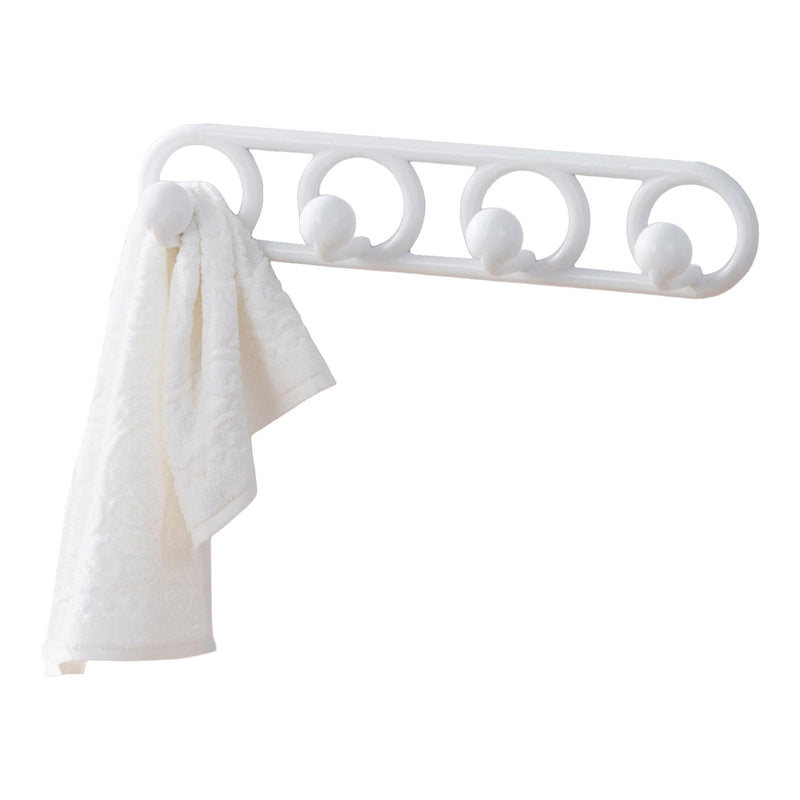 Heavy Duty Plastic 4-Hook Hook, White, 19.7-in W0J4