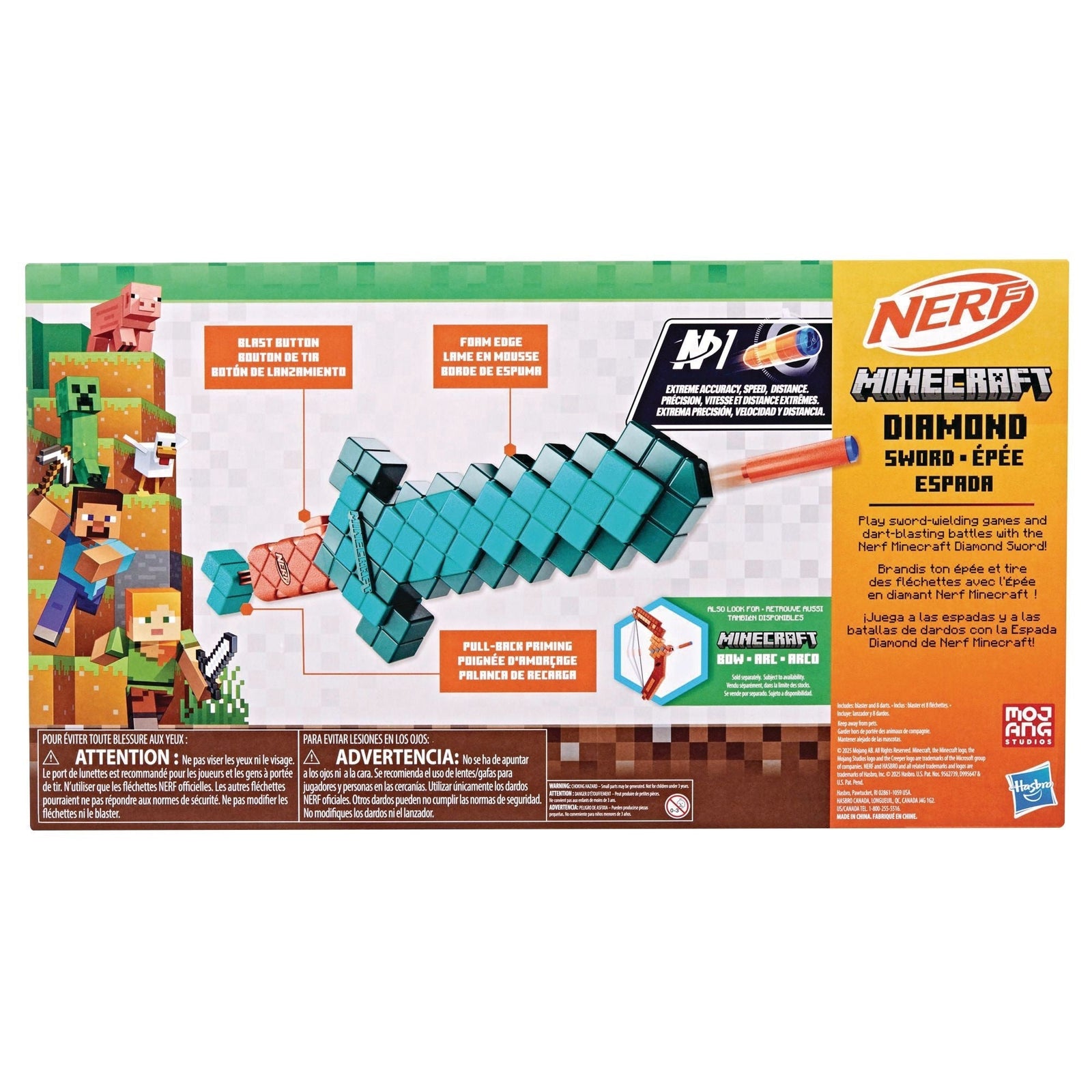 Minecraft Diamond Sword Dart Blaster with 8 N1 Darts X2B5 - product image 6