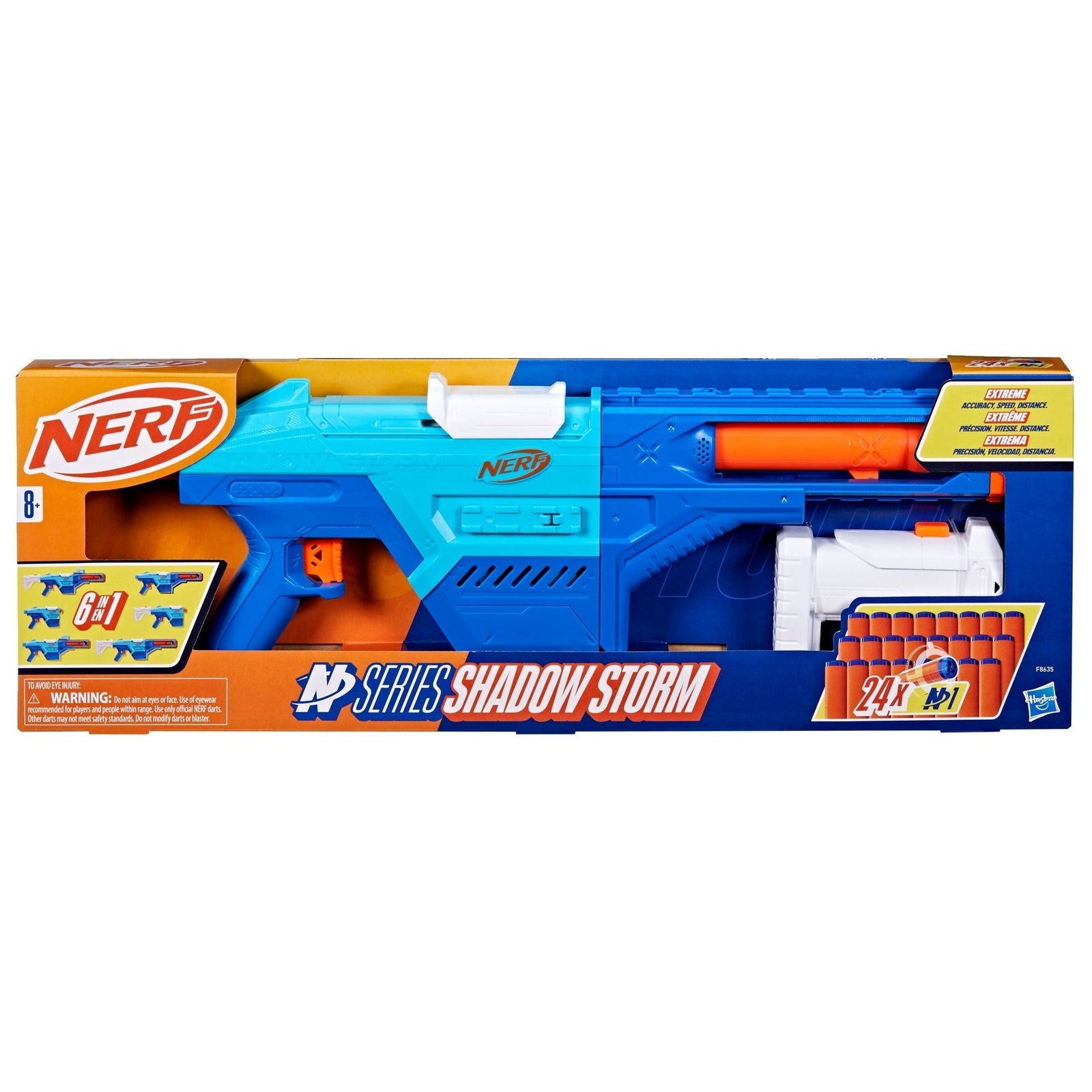 N Series Shadow Storm Dart Blaster, 6-in-1 Customization, Includes 24-Darts, Ages 8+ B4N0 - product image 5