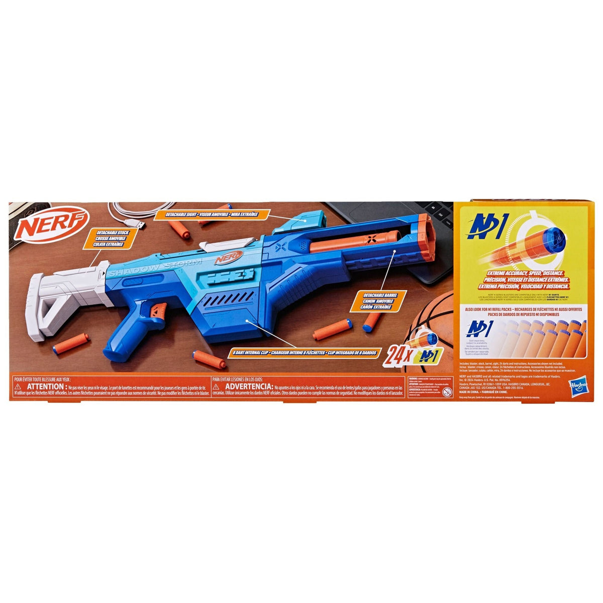 N Series Shadow Storm Dart Blaster, 6-in-1 Customization, Includes 24-Darts, Ages 8+ B4N0 - product image 6