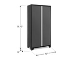 Bold Series Lockable 24-Gauge Steel RTA Storage Locker with 3 Shelves, Grey/Black, 42-in K1W4 - product image 5