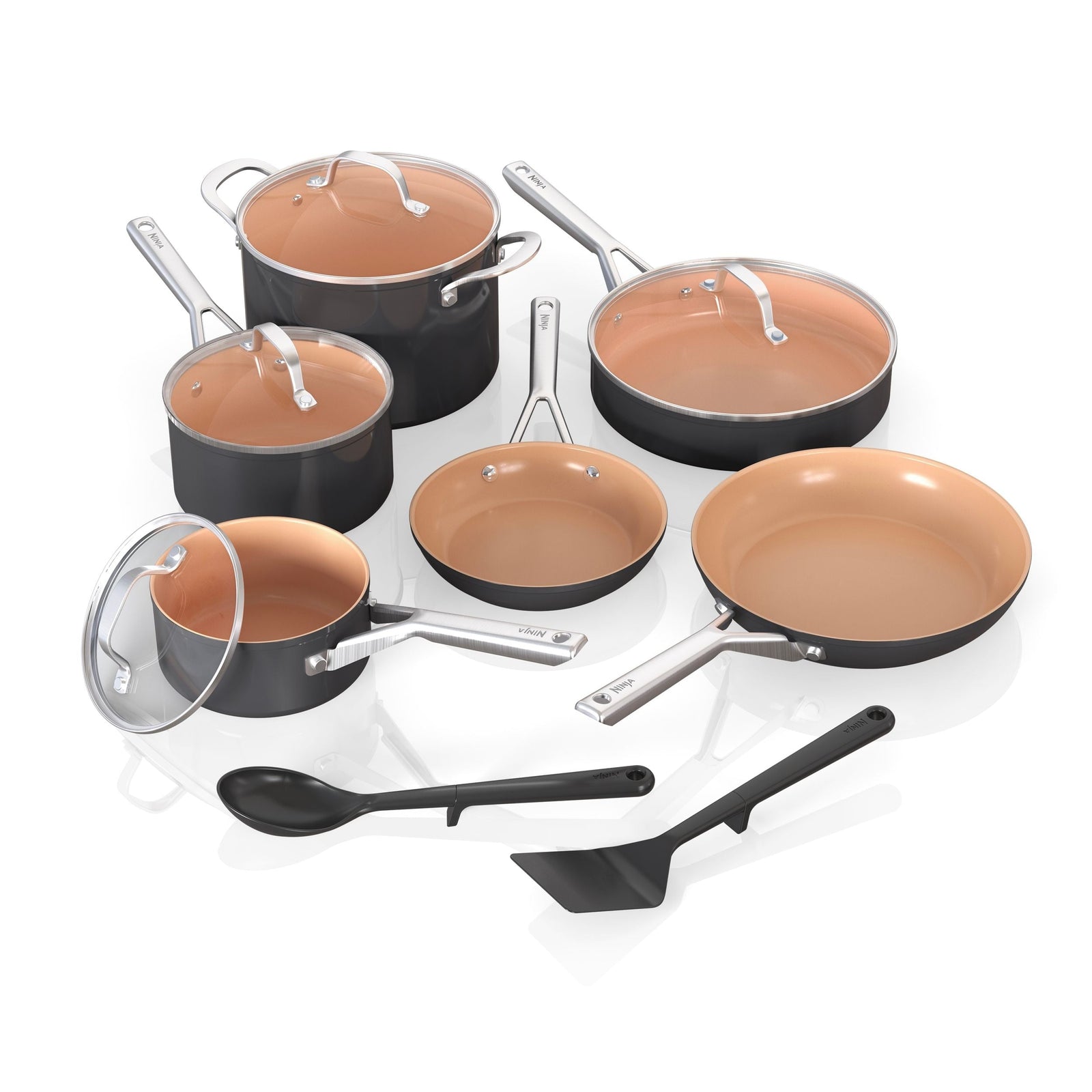Extended Life Essential Ceramic Cookware Set, 12-pc, Dark Grey V7C3 - product image 3