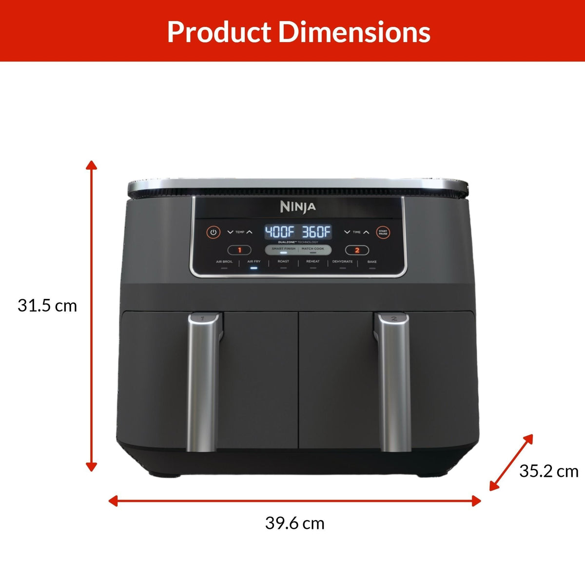 Foodi 2-Basket Air Fryer with 6 Cooking Functions, 8 Qt Q8K5 - product image 4