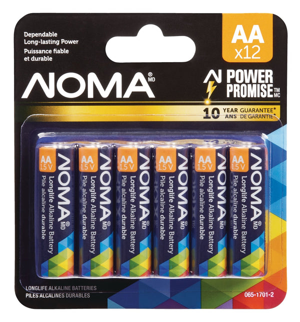 12-pk AA Alkaline Batteries, Long Lasting, All Purpose G5V7