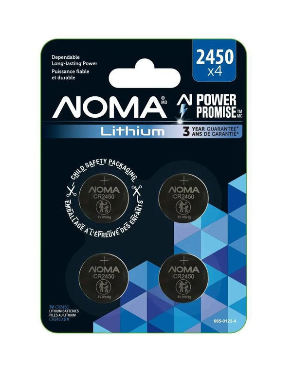 CR2450 Lithium Battery, Long-Lasting Power, 4-pc D6I7