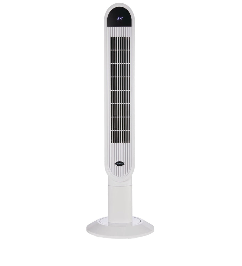 Oscillating Tower Fan, Remote Control, 3-Speed, White, 45-in F8C6