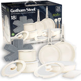 Gotham Steel Pots & Pan Set with Removable Handles, Cream, 18-pc O4L1 - product image 1