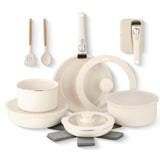 Gotham Steel Pots & Pan Set with Removable Handles, Cream, 18-pc F4V6 - product image 2