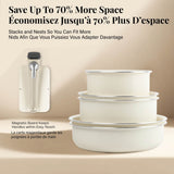Gotham Steel Pots & Pan Set with Removable Handles, Cream, 18-pc O4L1 - product image 4