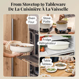 Gotham Steel Pots & Pan Set with Removable Handles, Cream, 18-pc F4V6 - product image 7