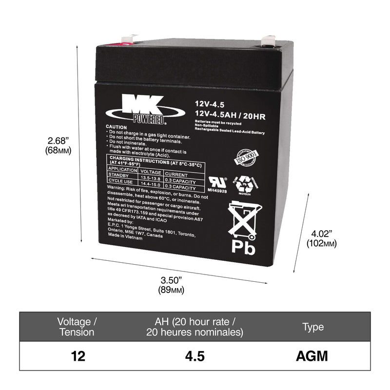 YELLOWTOP 9040-148 Group Size 48/H6 Dual Purpose AGM Battery, 800 CCA K2A0