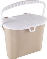 Plastic Compost Bin with Handle, White/Beige, 7-L U5B4 - product image 1