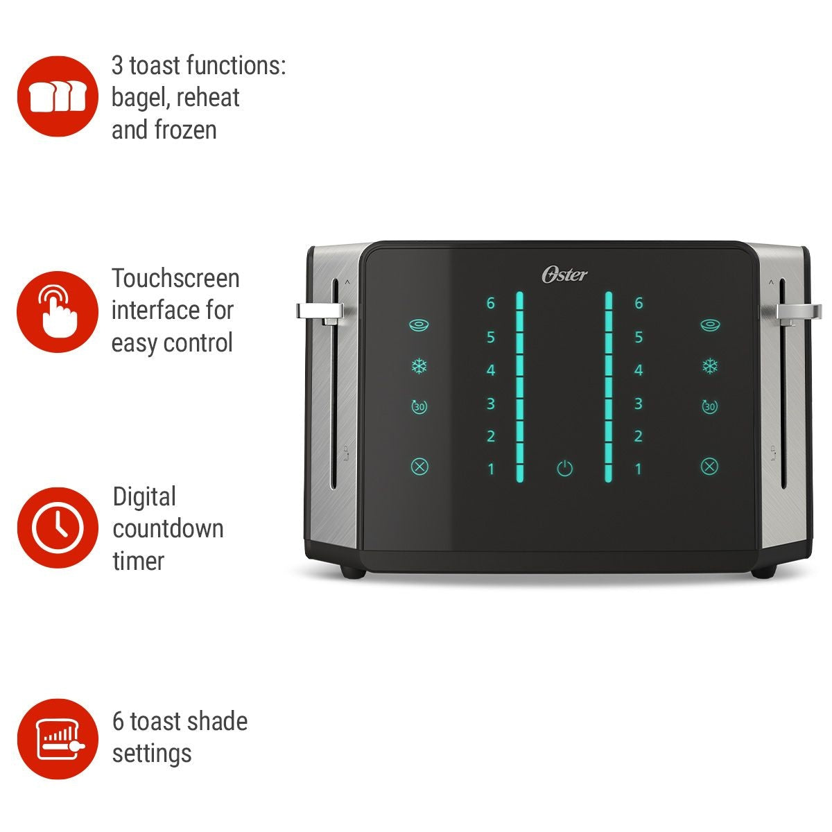 4-Slice Touchscreen Toaster with Easy Touch Technology M8G6 - product image 4