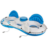 Inflatable Lake Connectable Tube, 2-Person, White/Blue Q0Q2 - product image 1