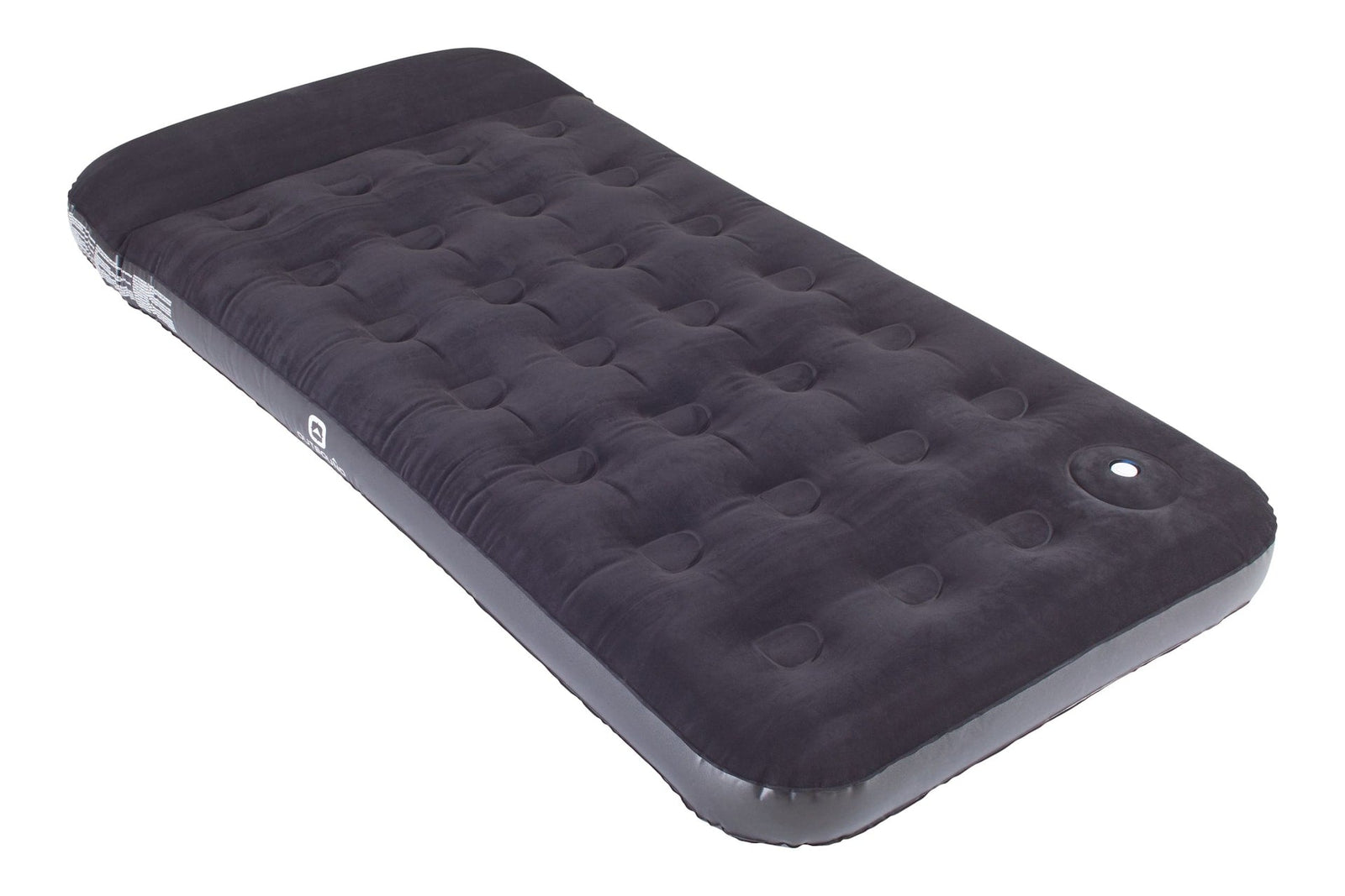 Twin Airbed with Built-In Manual Pump, Hand/Foot Pump, PVC, Black B4C3 - product image 1