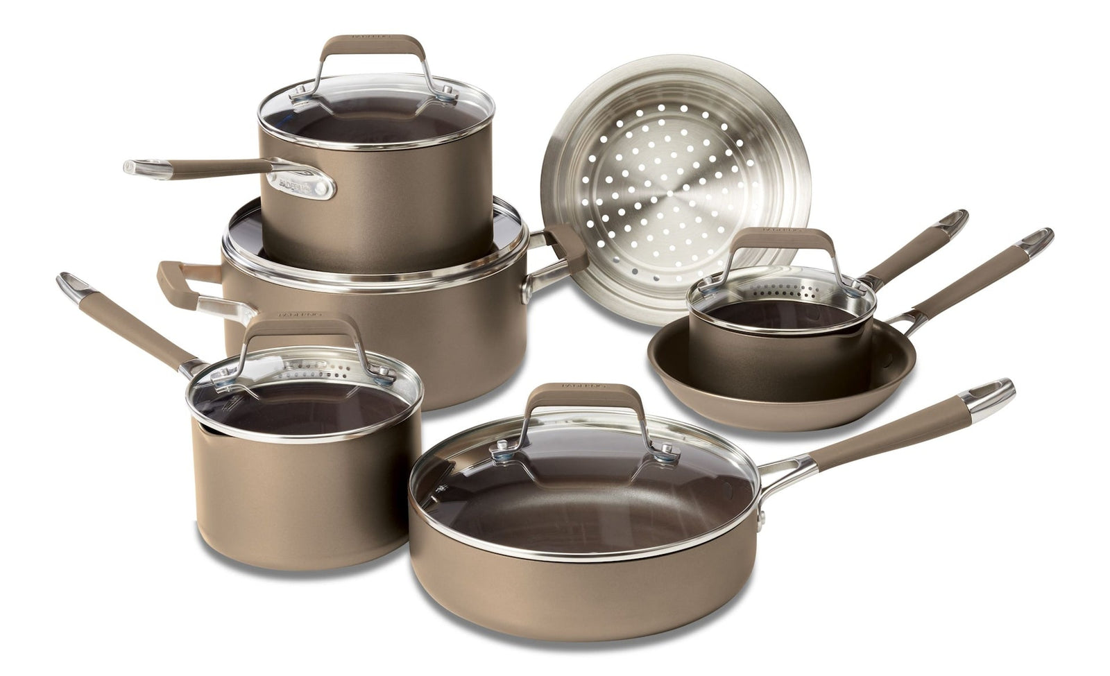 Classic Cookware Set, Non-Stick, PFOA-Free, Oven Safe, Champagne Bronze, 12-pc A7Q2 - product image 2