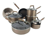 Classic Cookware Set, Non-Stick, PFOA-Free, Oven Safe, Champagne Bronze, 12-pc A7Q2 - product image 5