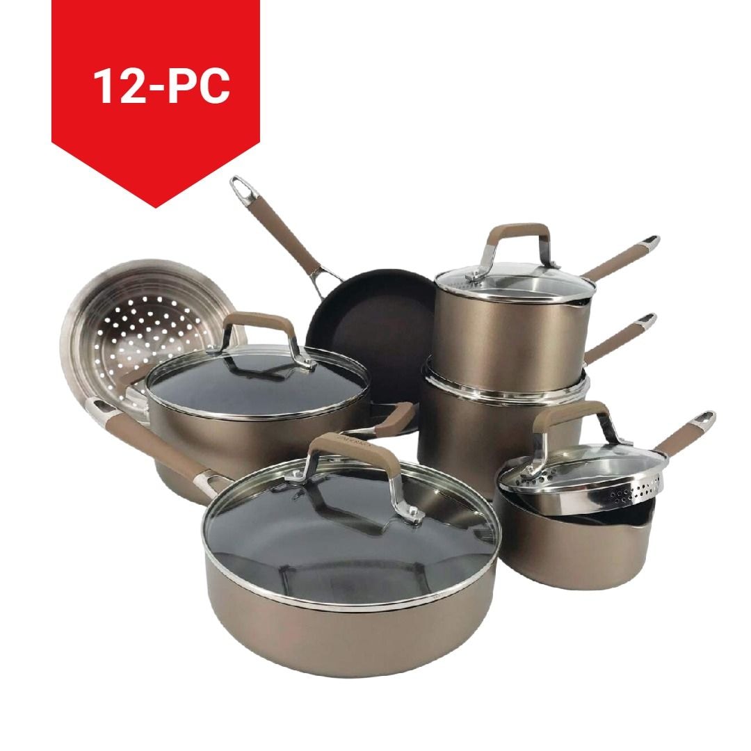 Classic Cookware Set, Non-Stick, PFOA-Free, Oven Safe, Champagne Bronze, 12-pc S1B9 - product image 7